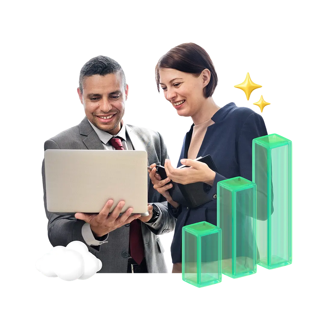 Social media advertising performance dashboard showing growth metrics